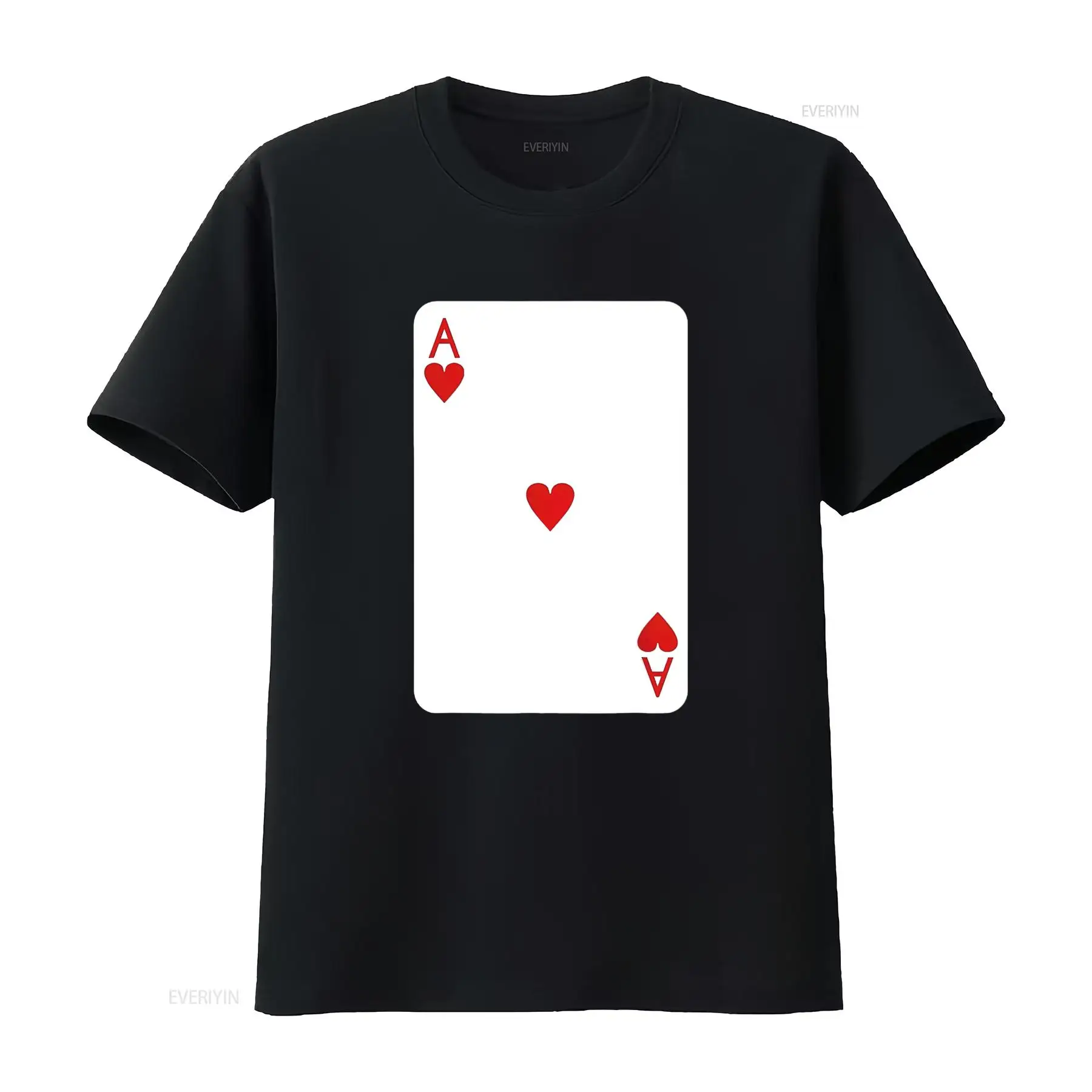 Women'S Fashion Graphic Tees - Ace Of Hearts Playing Cards Halloween