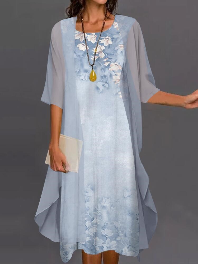 Women'S Fashion Long Coat - Summer Elegant Dress Two-piece Set Women