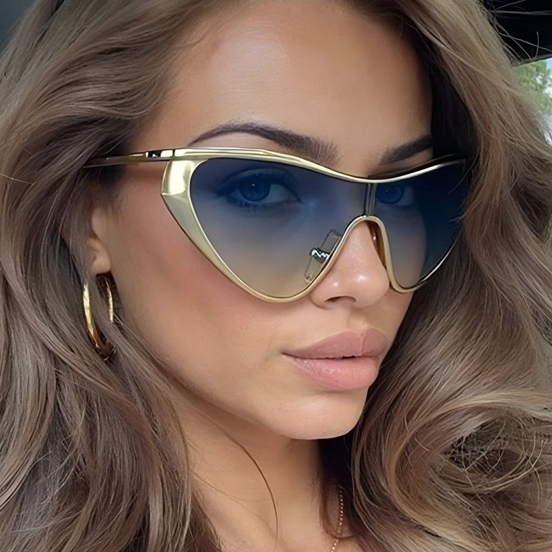 Women'S Fashion Eyeglass Frames - Rimless Y2K Style Sunglasses Rectangle Fashion