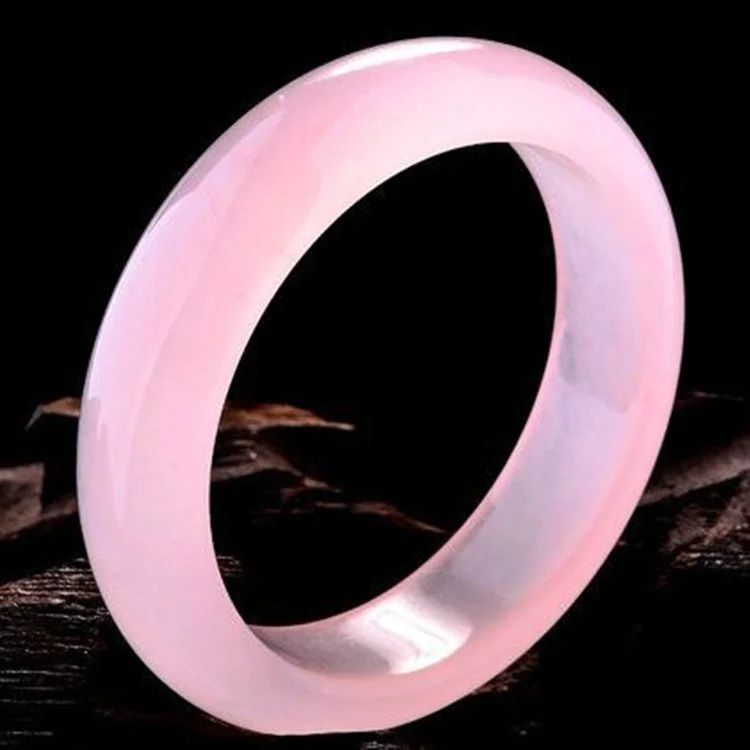 Women'S Fashion Jewellery - Genuine Natural Pink Jade Bangle Bracelet