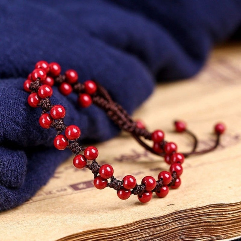 Women'S Fashion Jewellery - Customized Natural Red Cinnabar 6mm Beads