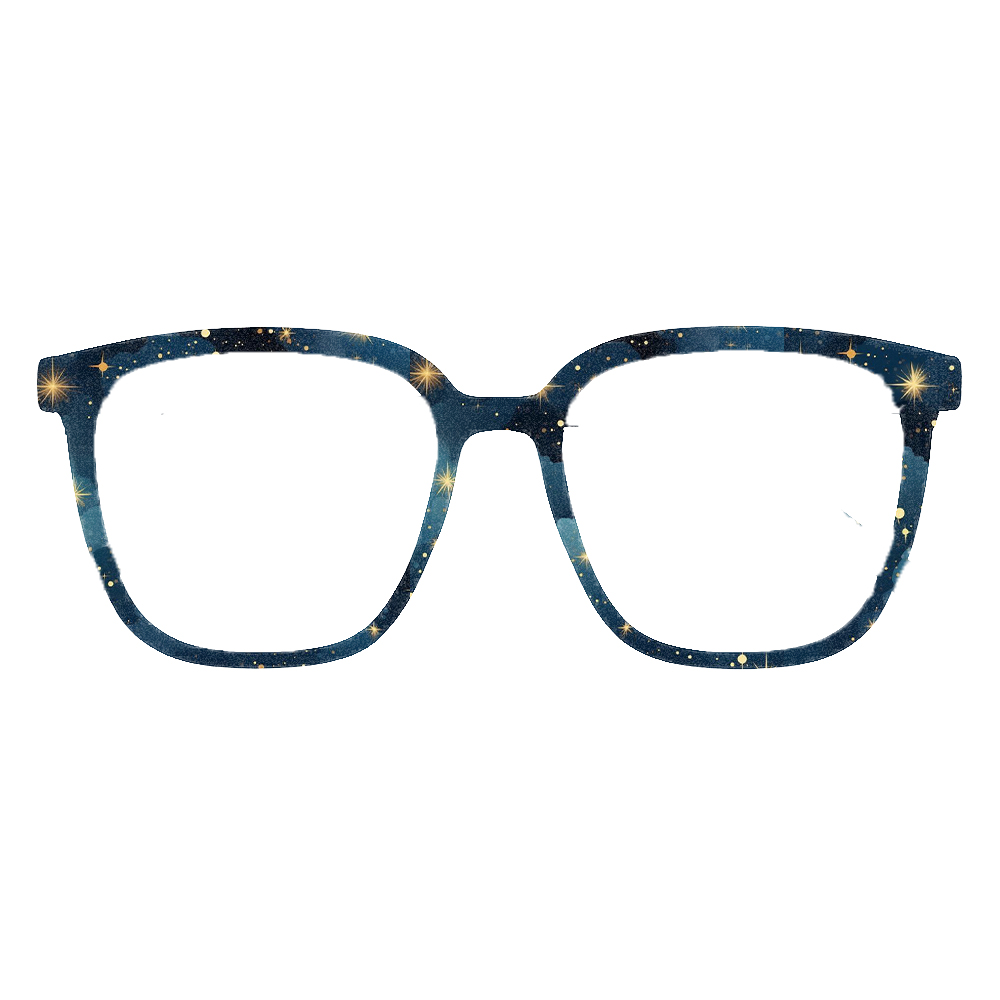 Starry Sky Star Print Square E - Women'S Fashion Eyeglass Frames review and price