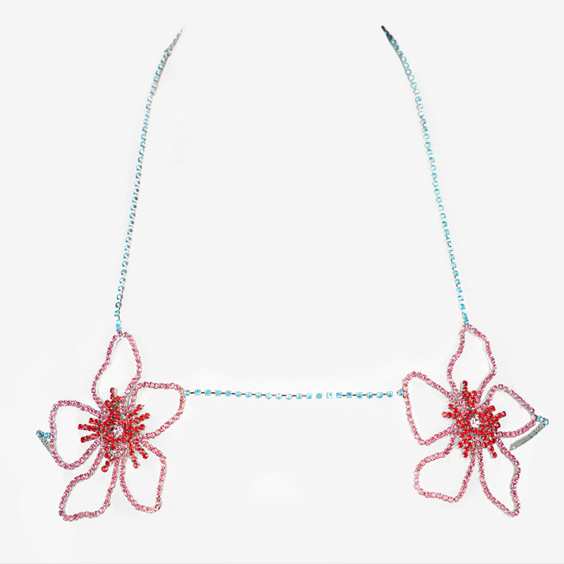Stonefans Pink Flower Chest Ch - Women'S Fashion Jewellery review and price