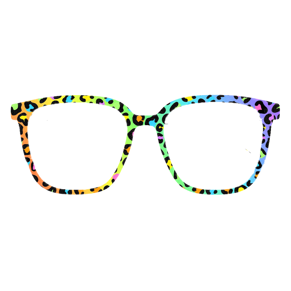 Trendy Rainbow Leopard Print S - Women'S Fashion Eyeglass Frames review and price