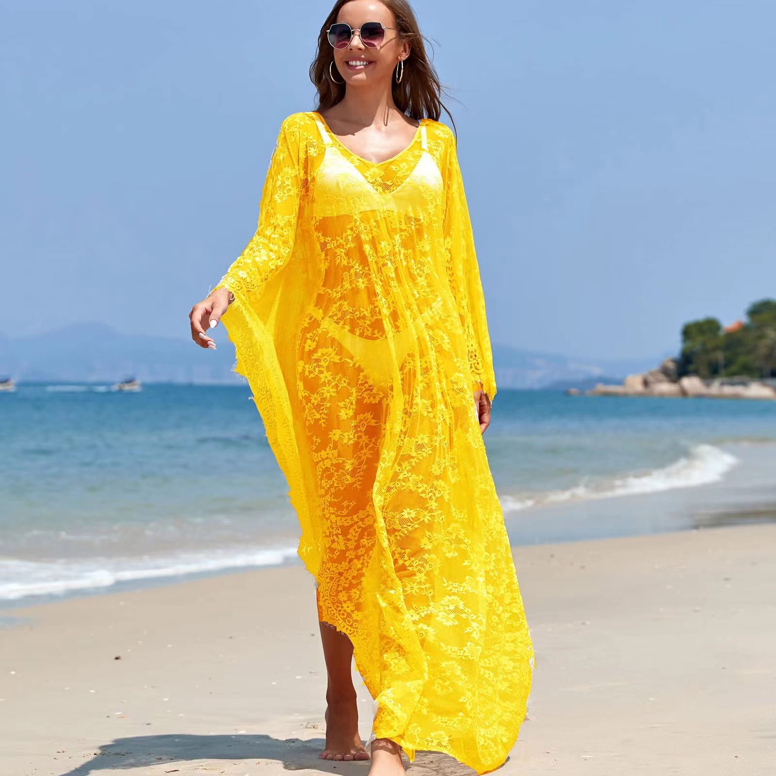 Women's Loose Lace Long Dress, - Women Fashion Photoshoot review and price