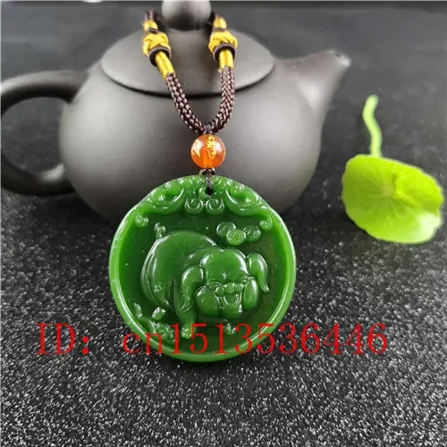 Natural Green Chinese Pig Carv - Women'S Fashion Jewellery review and price