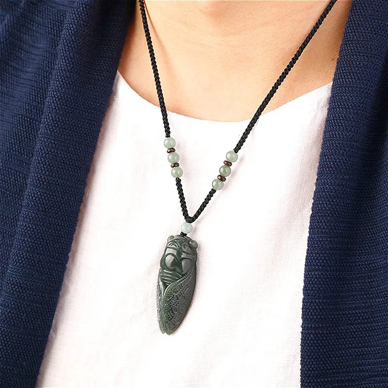 Natural Hetian Jade Cicada Pen - Women'S Fashion Jewellery review and price