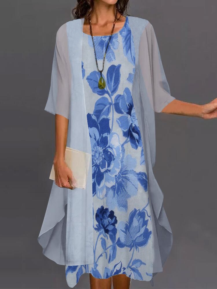 Summer Elegant Dress Two-piece - Women'S Fashion Long Coat review and price