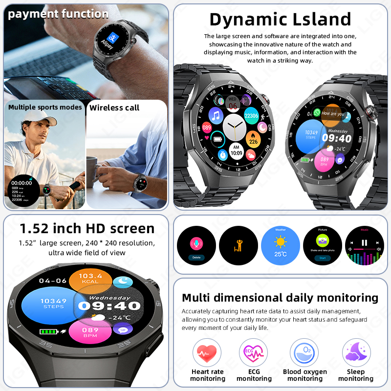LIGE ECG Smart Watch For Andro - Turkey Women Fashion review and price