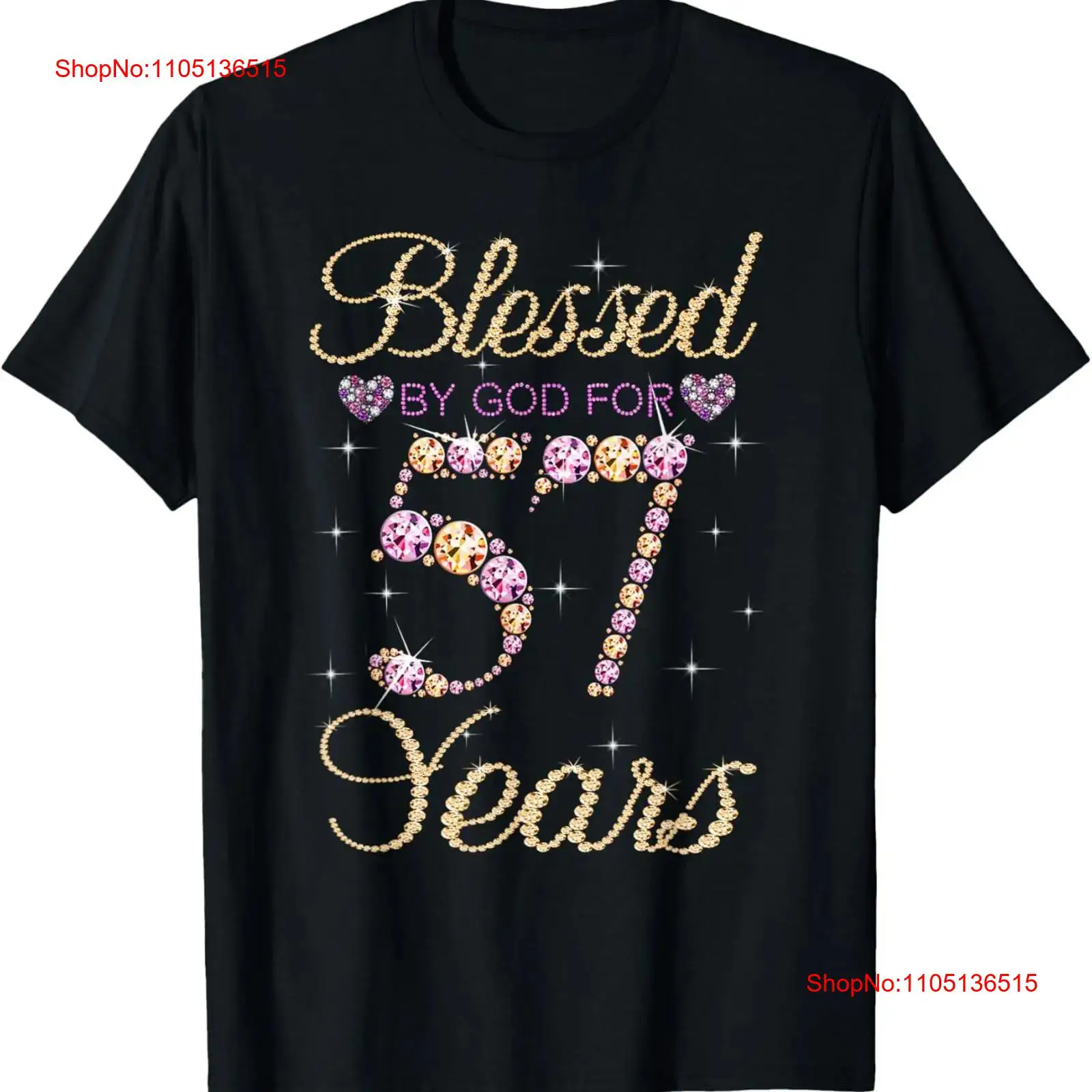 Blessed By God For 57 Years Fu - Women'S Fashion Graphic Tees review and price