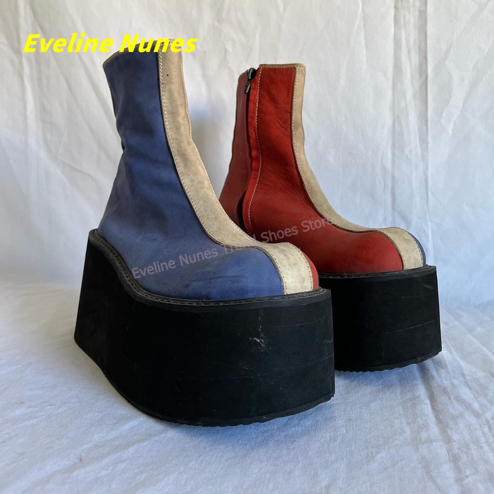 Y2K Red Blue Platform Ankle Bo - Women'S Fashion Trends Spring 2026 review and price
