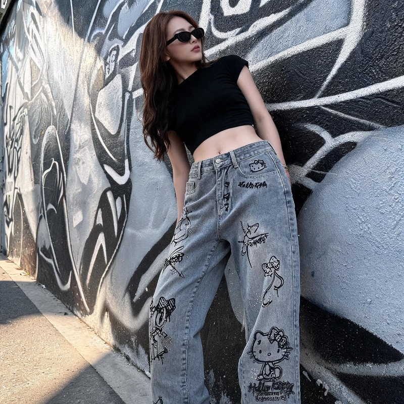 Cute Keiokitty Rhinestone Graf - Xl Women'S Fashion review and price