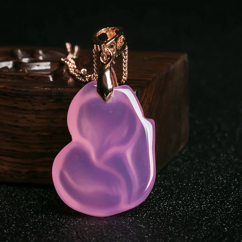 Natural Purple Agate Fox Penda - Women'S Fashion Jewellery review and price