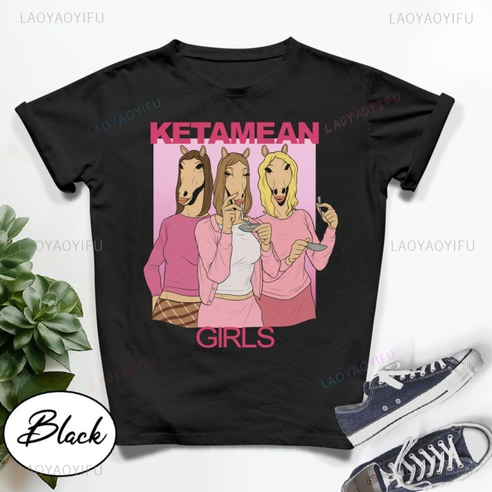 Ketamean Funny Horse Girl Grap - Women'S Fashion Graphic Tees review and price