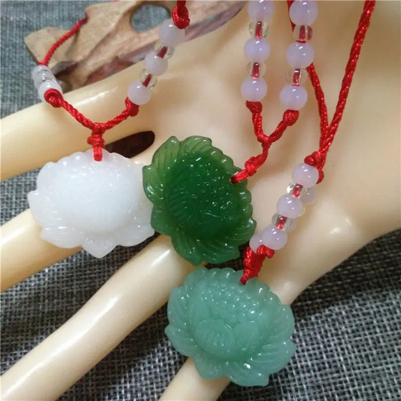 Natural Green Jade Lotus Penda - Women'S Fashion Jewellery review and price