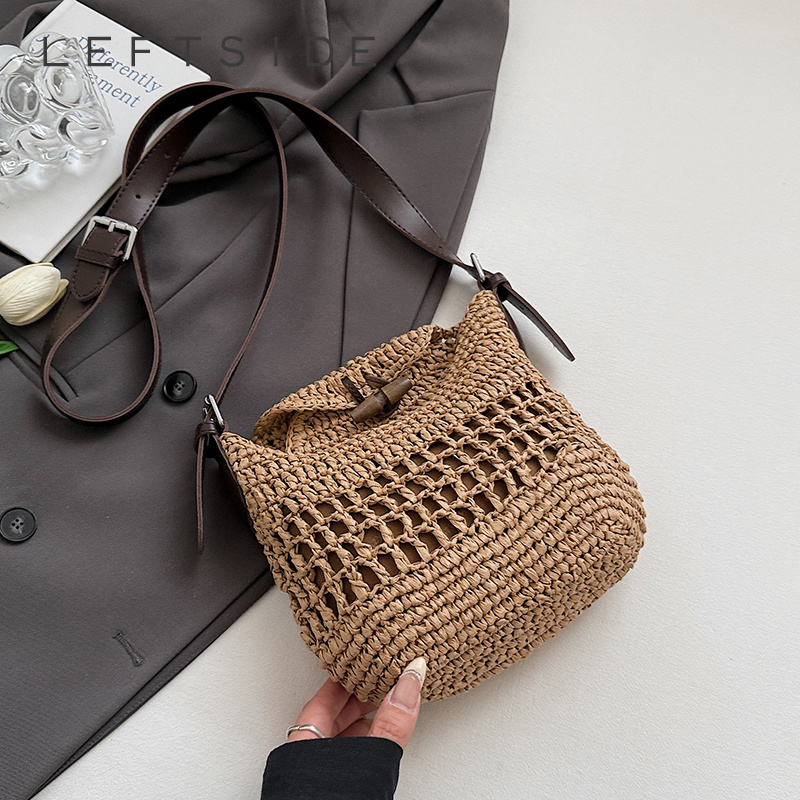 Small Woven Straw Bucket Bag L - Women'S Fashion Trends Spring 2026 review and price