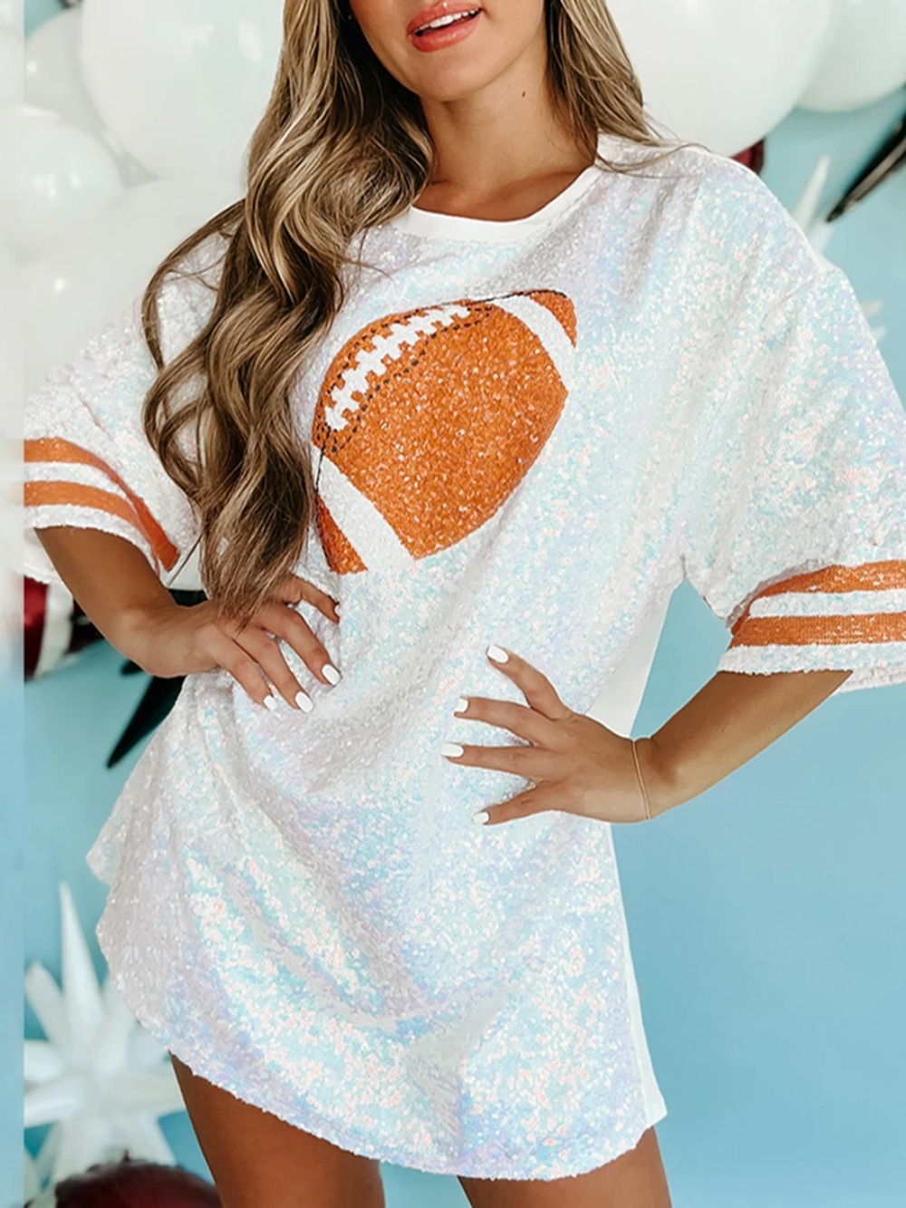 Women Sequined  Long T-Shirts  - Women'S Fashion Rugby Shirt review and price