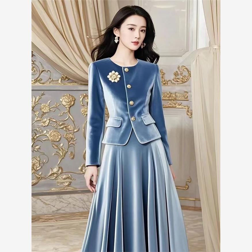 Two Piece Set French Vintage E - Women'S Fashion Long Coat review and price