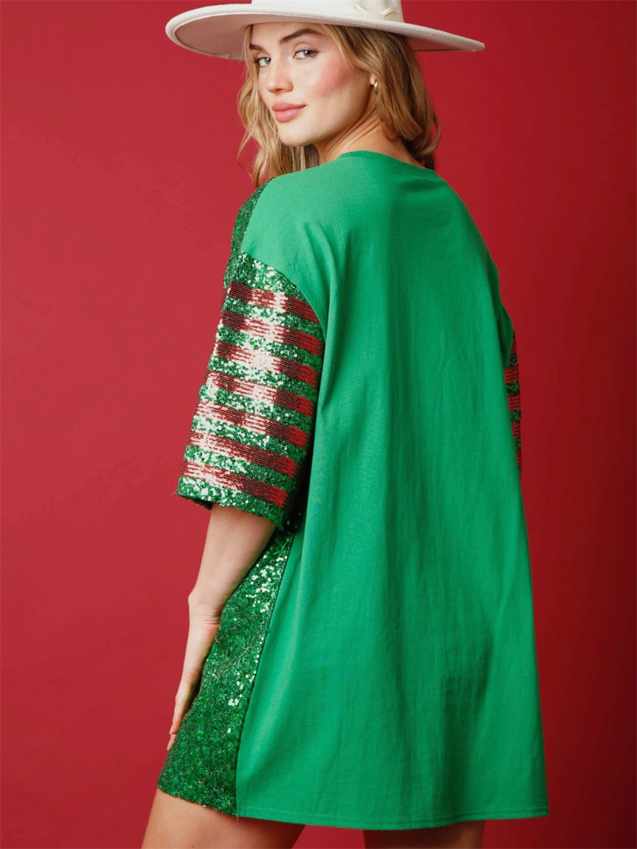 Women Sequined  Long T-Shirts  - Women'S Fashion Rugby Shirt review and price