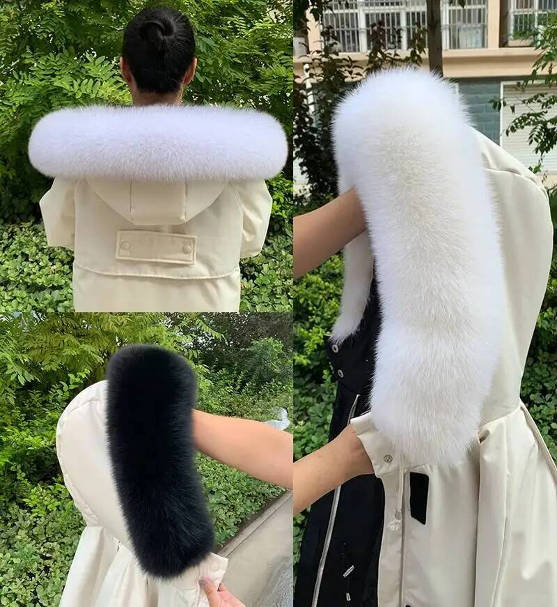100% Natural Fur Collar Winter - Women'S Fashion Long Coat review and price