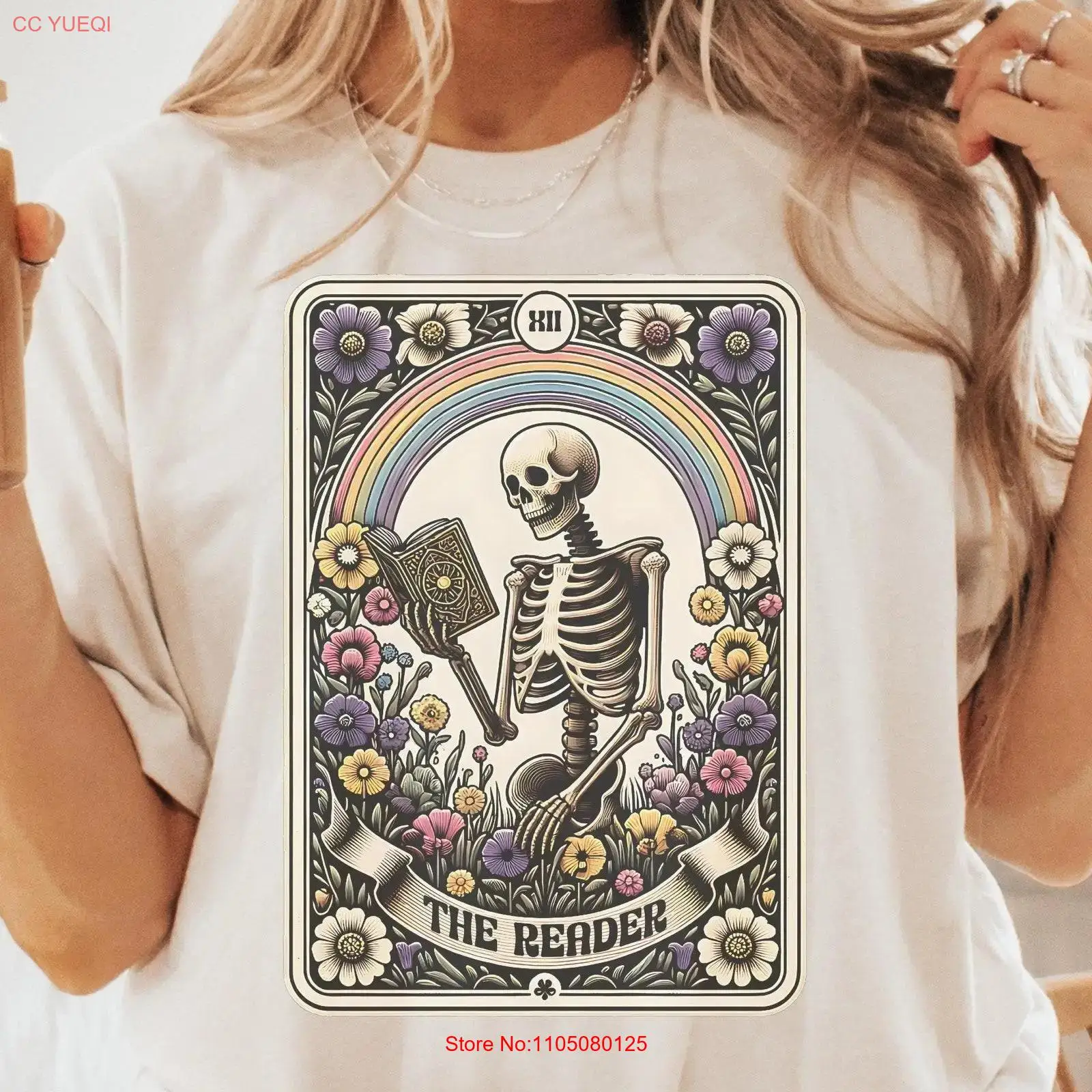 The Reader TaroT T Shirt Skele - Women'S Fashion Graphic Tees review and price