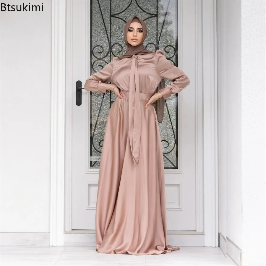 Elegant Satin Dress for Women  - Turkey Women Fashion review and price